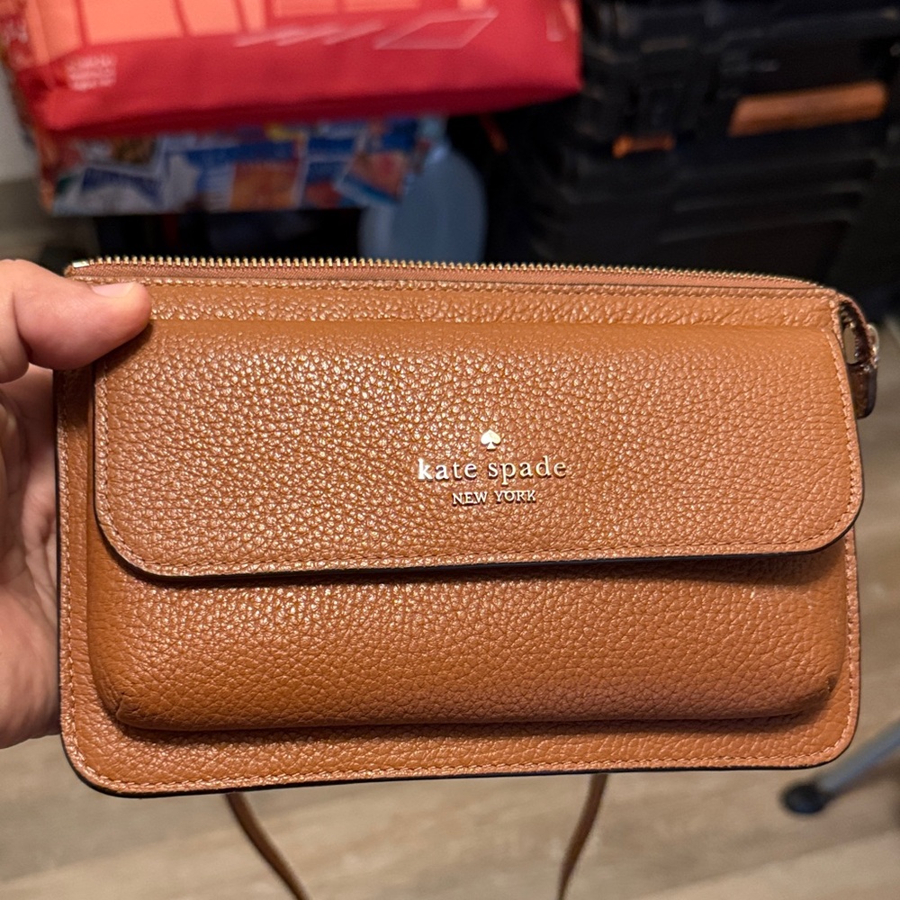Kate Spade Tan Leather Crossbody Bag